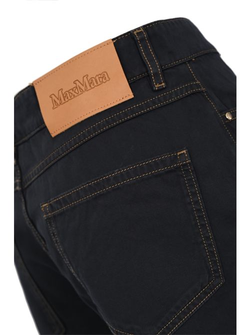 Pantalone baggy MSTFATUO in raso di cotone Blu MAX MARA STUDIO | 2616131111600005